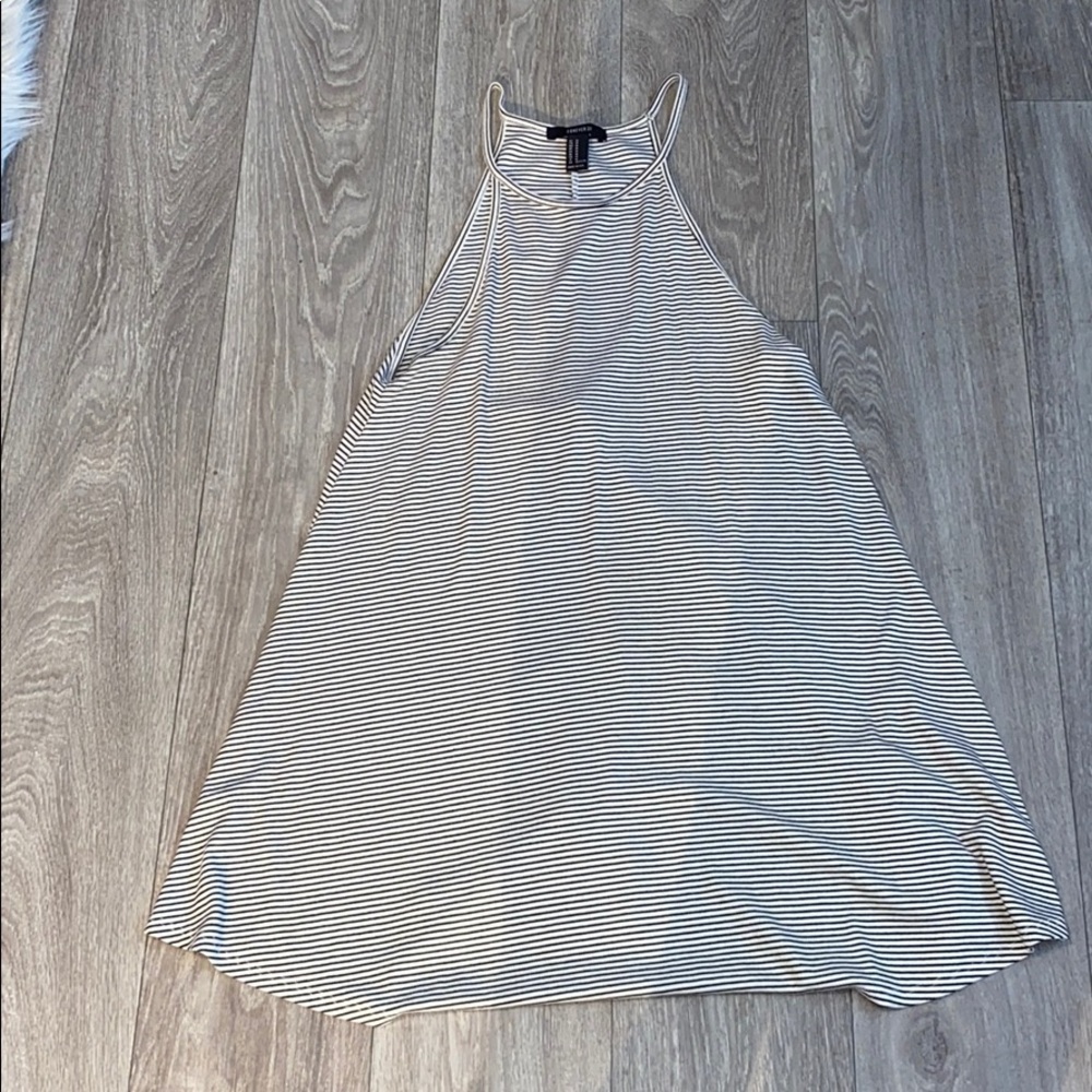 Halter Style Striped Dress